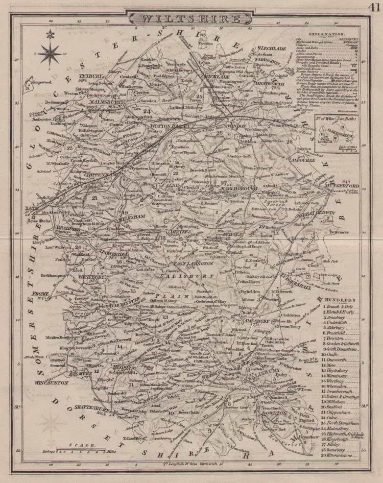 Map of Wiltshire - Cole & Roper